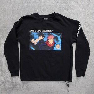 Jujutsu Kaisen Sweater Men's Small Black Box Lunch Crewneck Pullover Anime